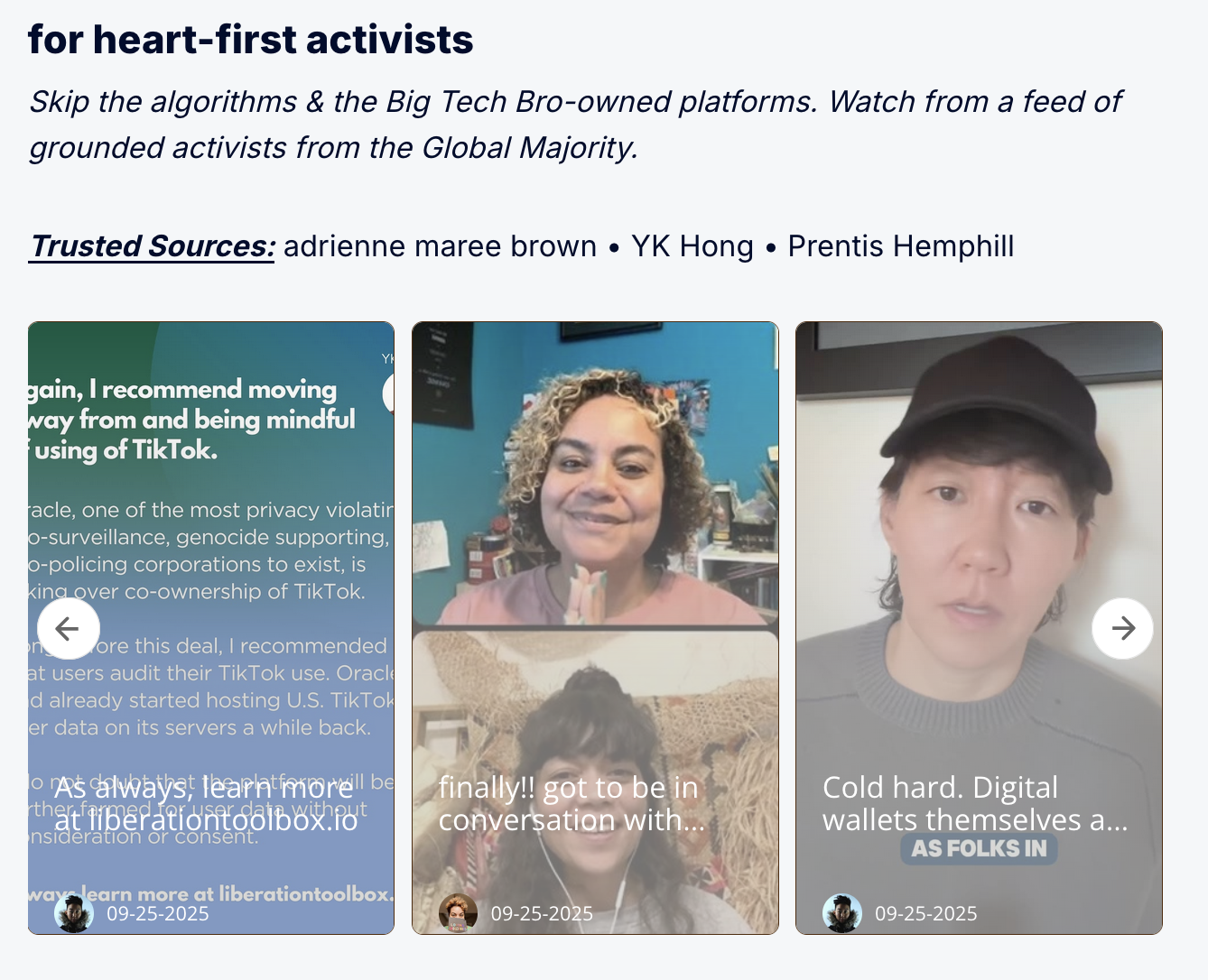 a database of independent media alternatives like Civil Eats, The New Republic, 404 Media, & more!