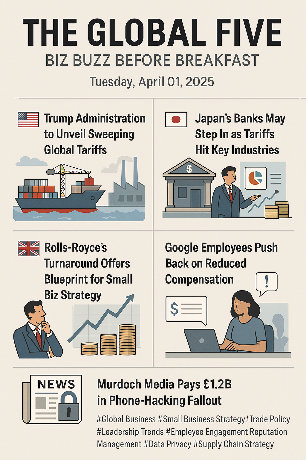 The Global Five: Biz Buzz Before Breakfast: Tuesday, April 01, 2025