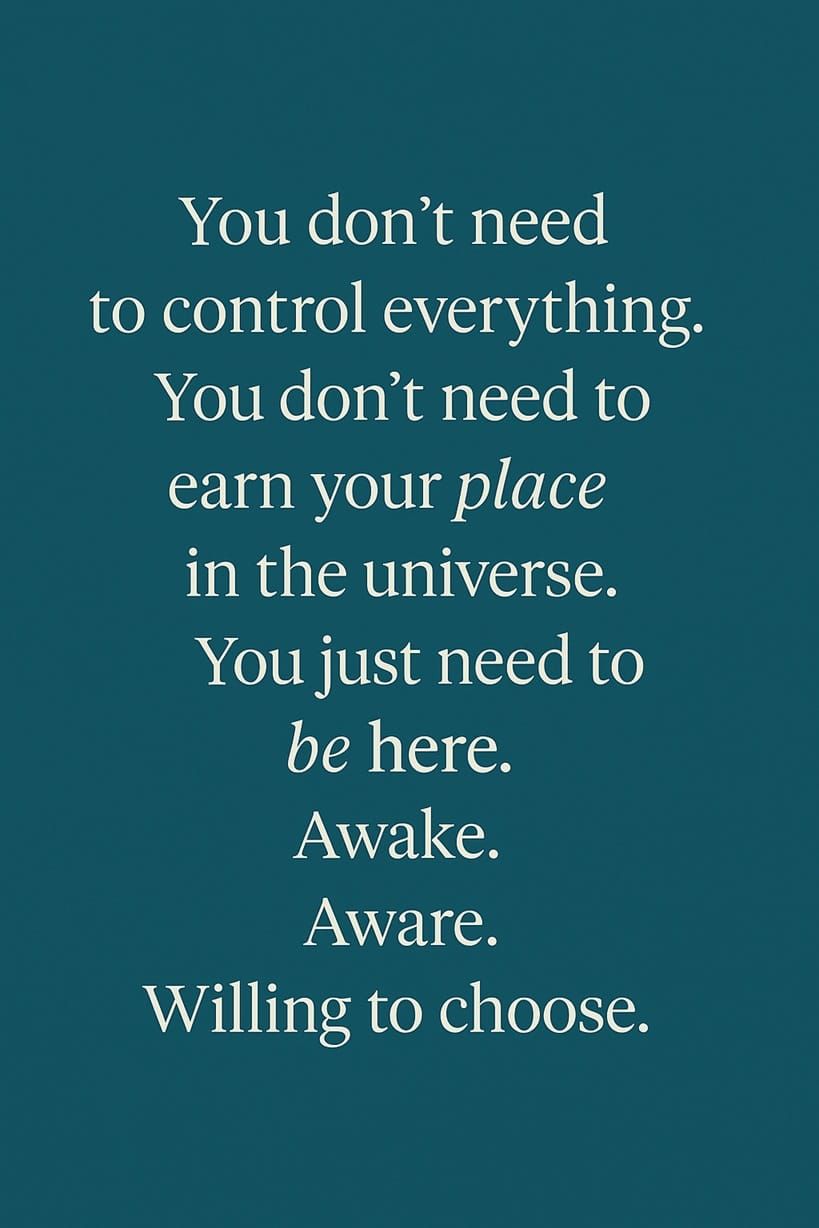 The Present Is Enough