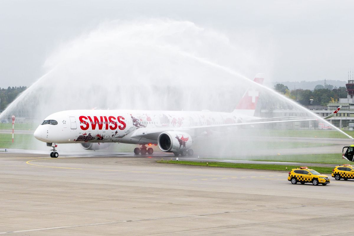 SWISS A350 Takes Historic Maiden Flight