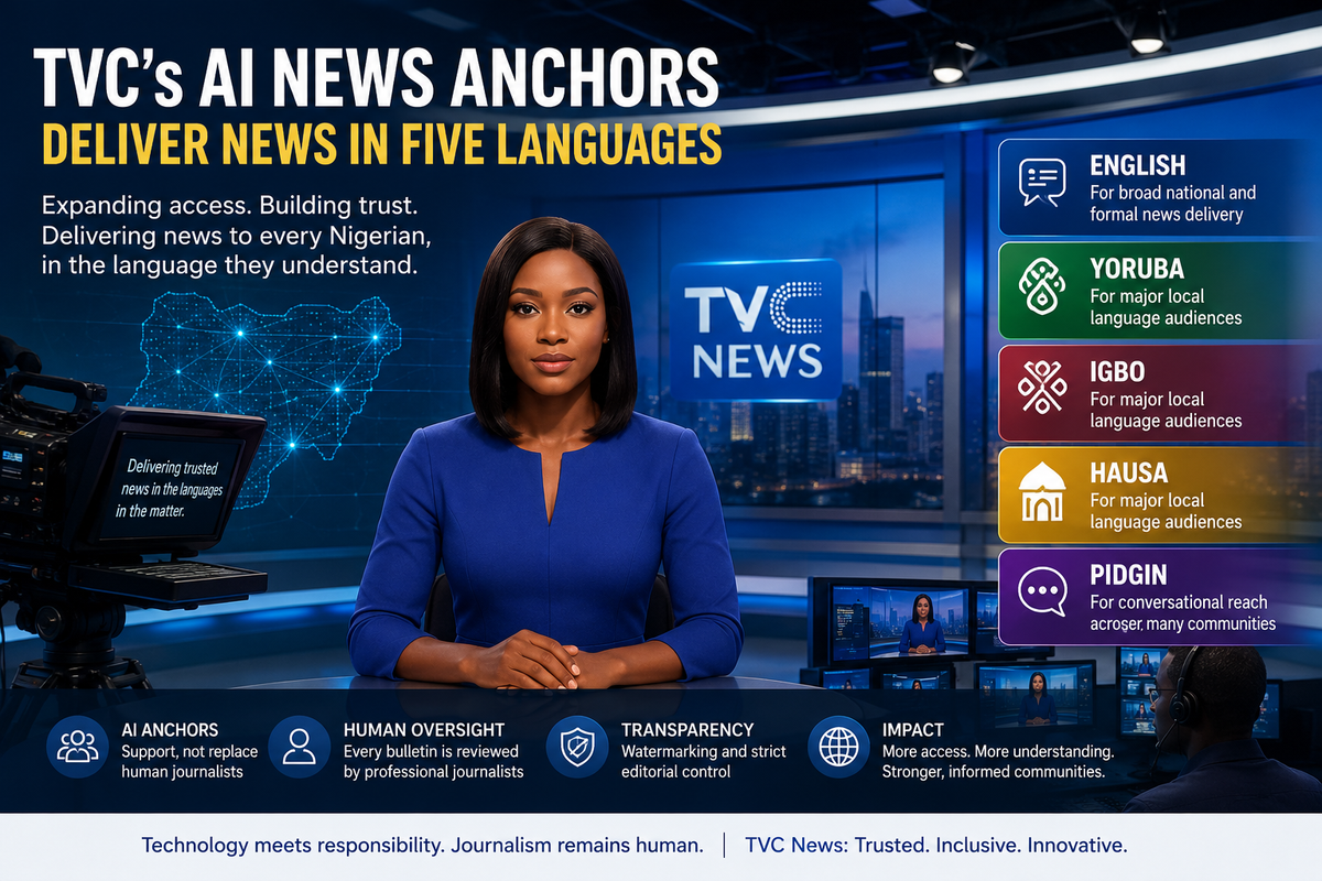 TVC’s AI News Anchors Expand Access Through Five Languages.