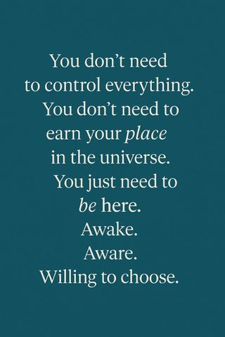 The Present Is Enough