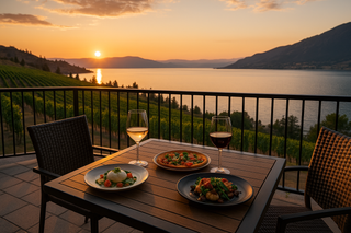 Sunset dining in Okanagan elegance