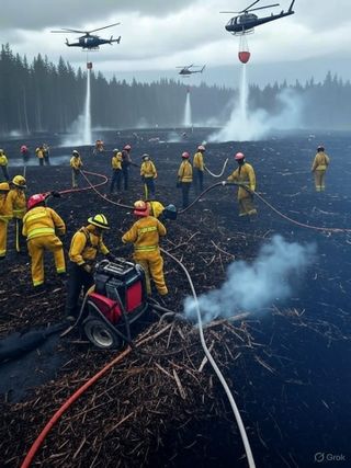 Squamish Wildfire Held Monday: Hope Rises Amid Effort