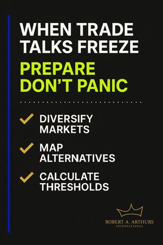 When political tensions trigger trade disruptions, reactive businesses suffer while prepared ones thrive. The recent US-Canada negotiation pause requires a strategic pivot, not panic.