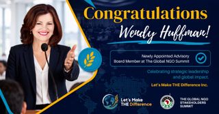 Wendy Huffman Appointed to Global NGO Stakeholders Summit Advisory Board