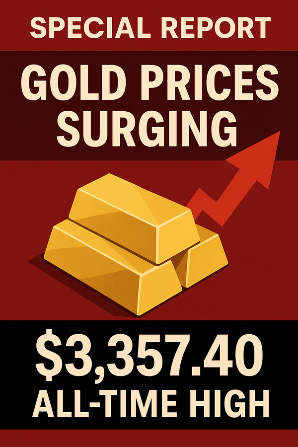 Special Report – Gold Prices Surging to Record $3,357.40