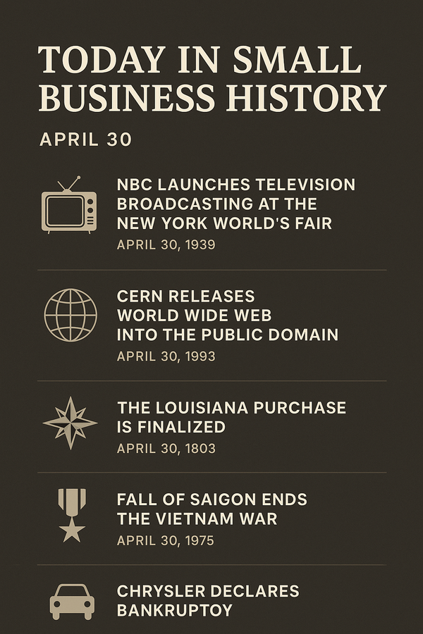 Today in Small Business History –  April 30 th Flashpoints: From Airwaves to Algorithms