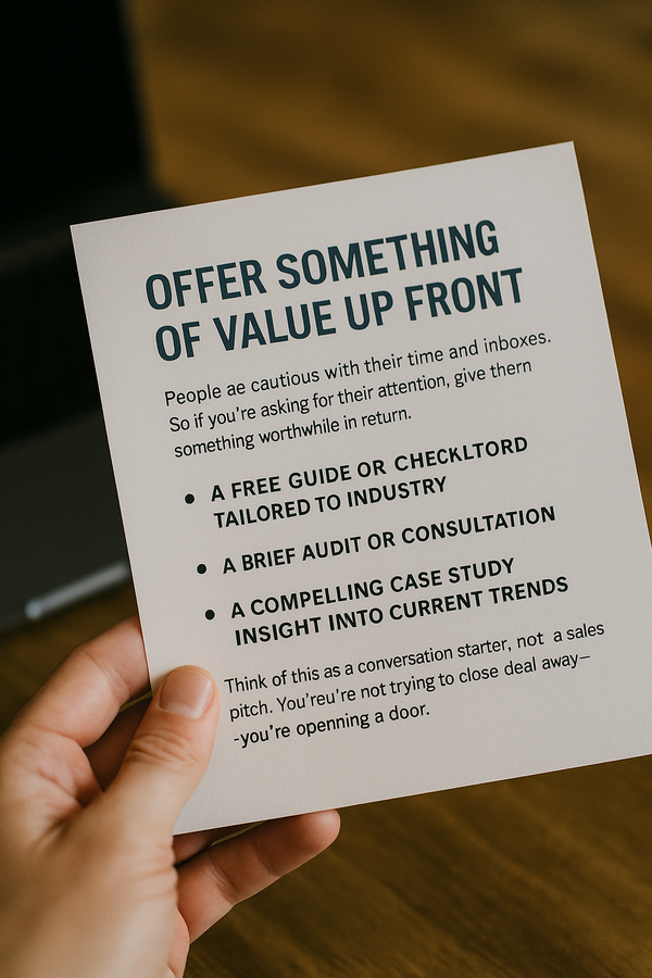 Lead Generation Starts with Value: Why Offering Something Up Front Builds Trust and Opens Doors