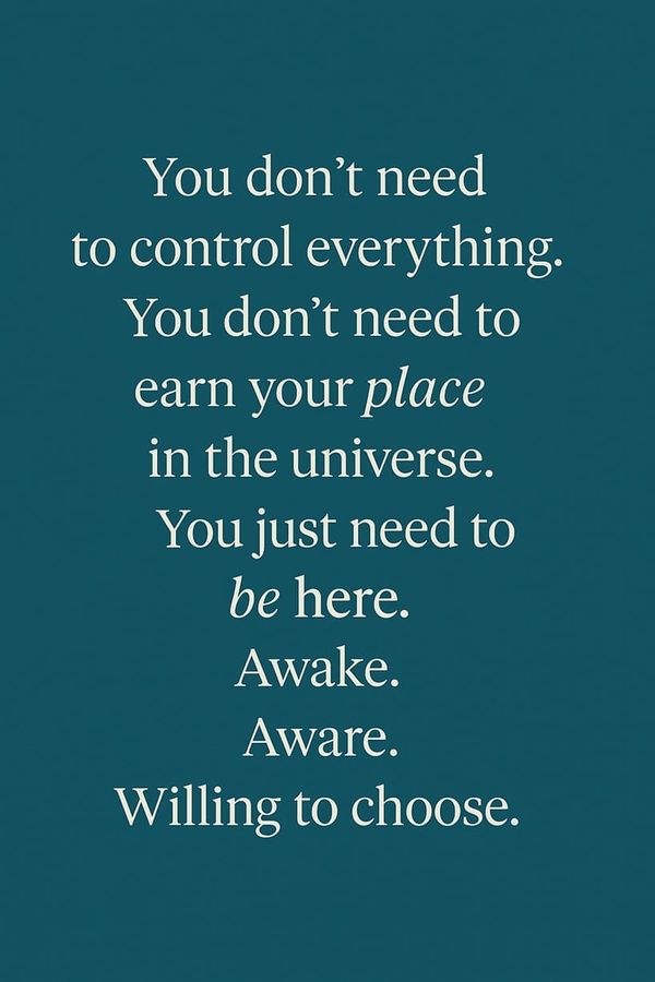 The Present Is Enough