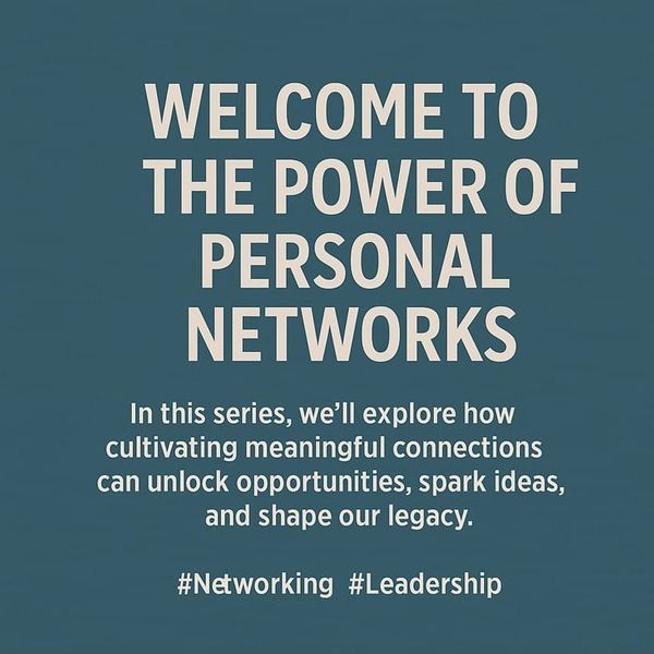 The Power of Personal Networks – Foreword to the Series
