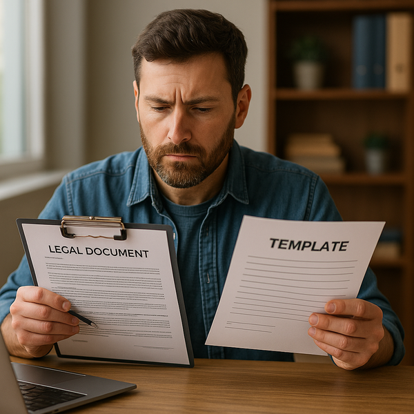 Choosing between templates and legal protection