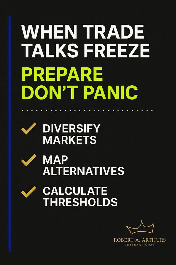 When political tensions trigger trade disruptions, reactive businesses suffer while prepared ones thrive. The recent US-Canada negotiation pause requires a strategic pivot, not panic.