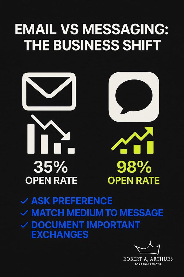 Email is no longer the business communication king. Messaging platforms now deliver 4x higher engagement while email open rates continue to decline, requiring strategic adaptation from business leaders.
