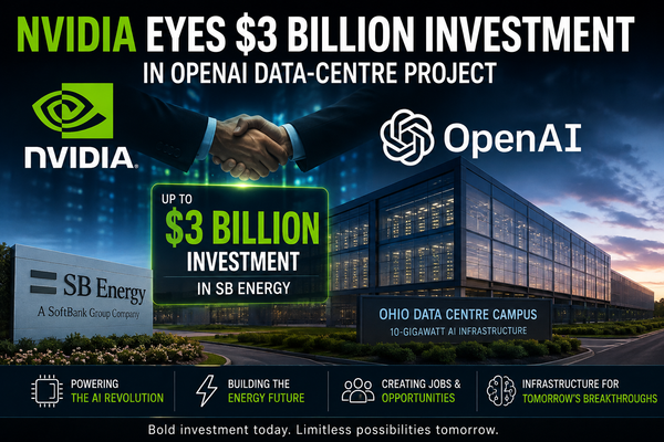 Nvidia Eyes $3 Billion Investment in OpenAI’s Ohio AI Data Centre