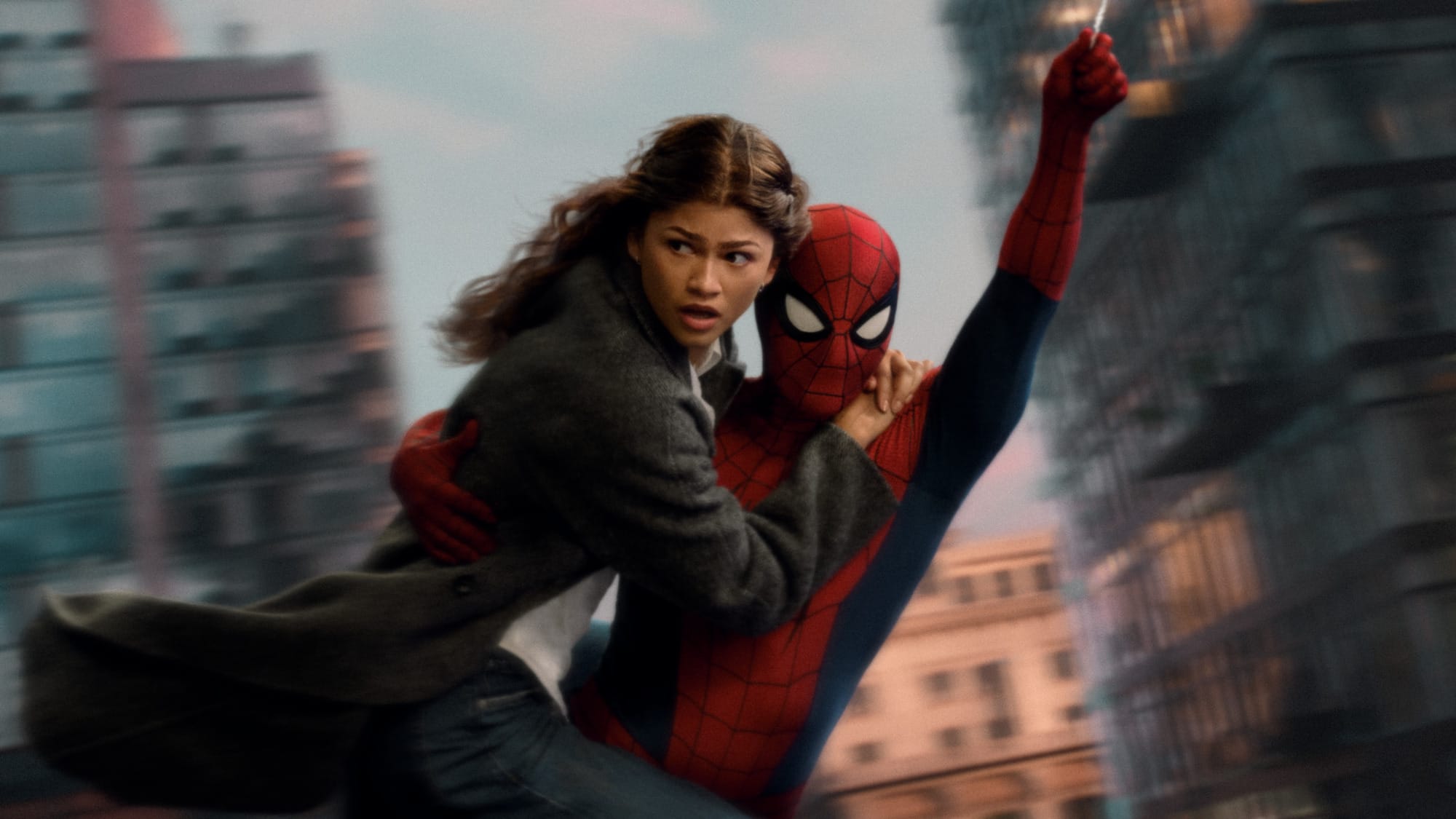 Zendaya as MJ and Tom Holland as Spider-Man in Spider-Man: Brand New Day.