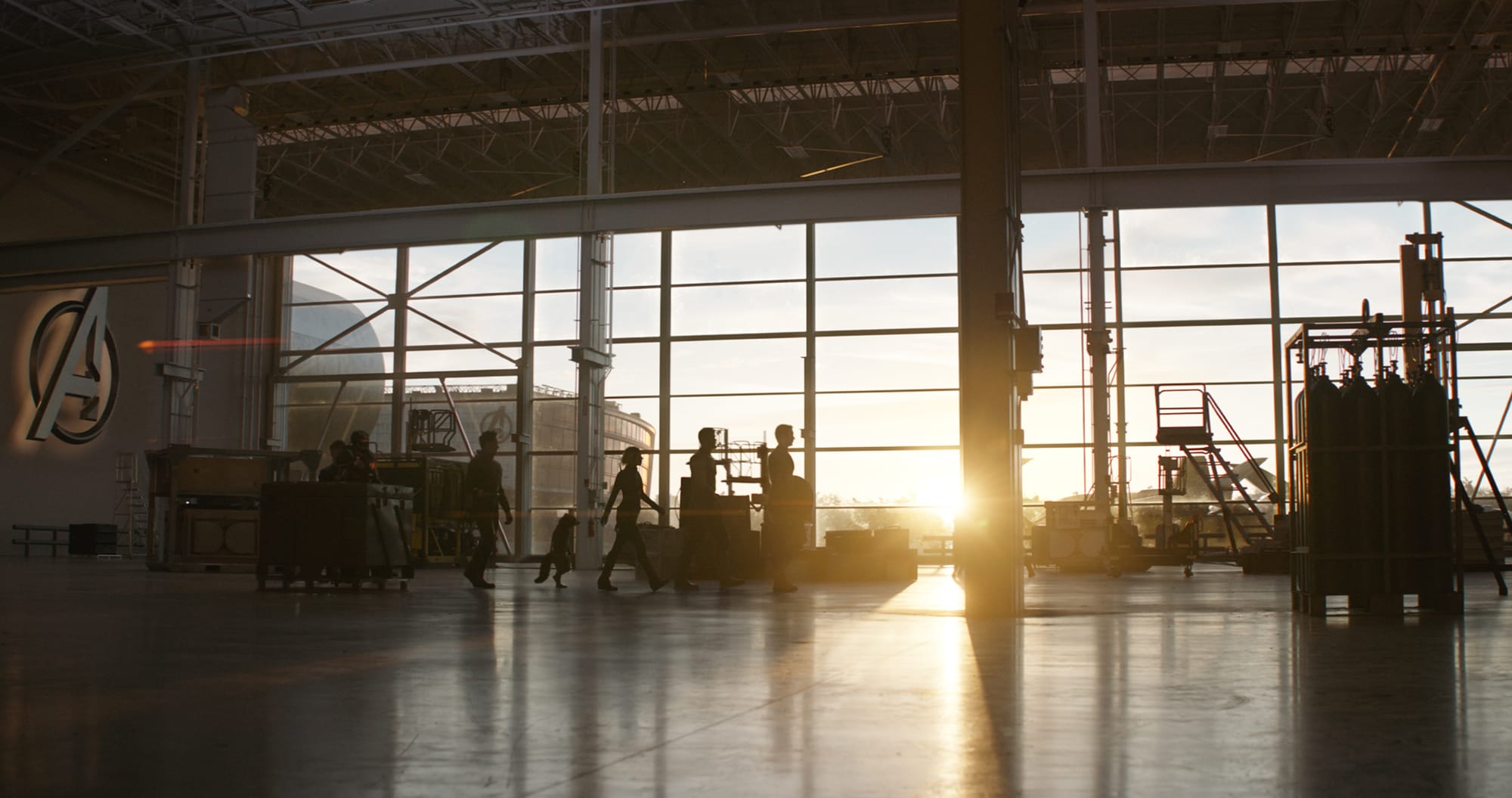 The Avengers prepare for their time heist in Avengers: Endgame.