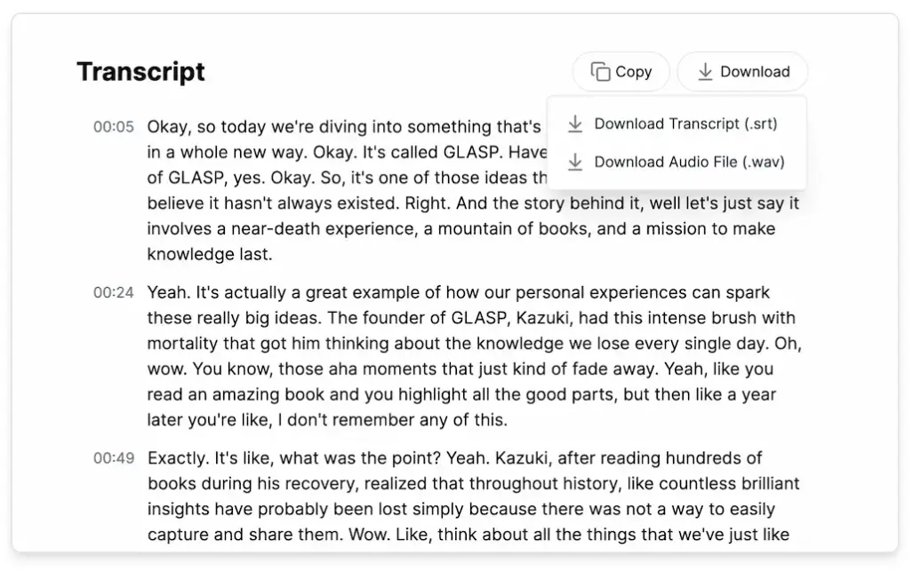 Transcribe & Summarize Audio Files