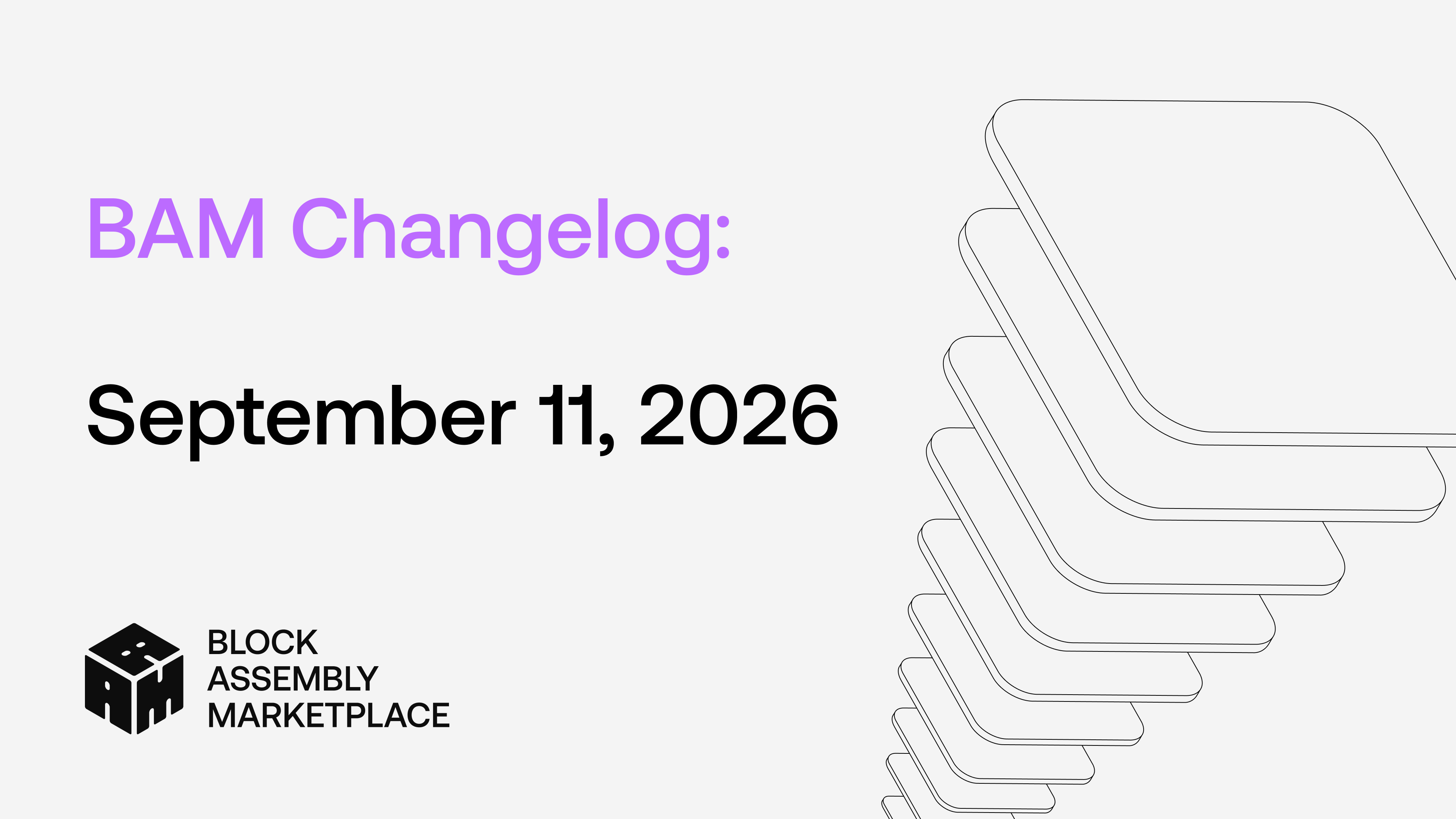 BAM Changelog - Sept 11