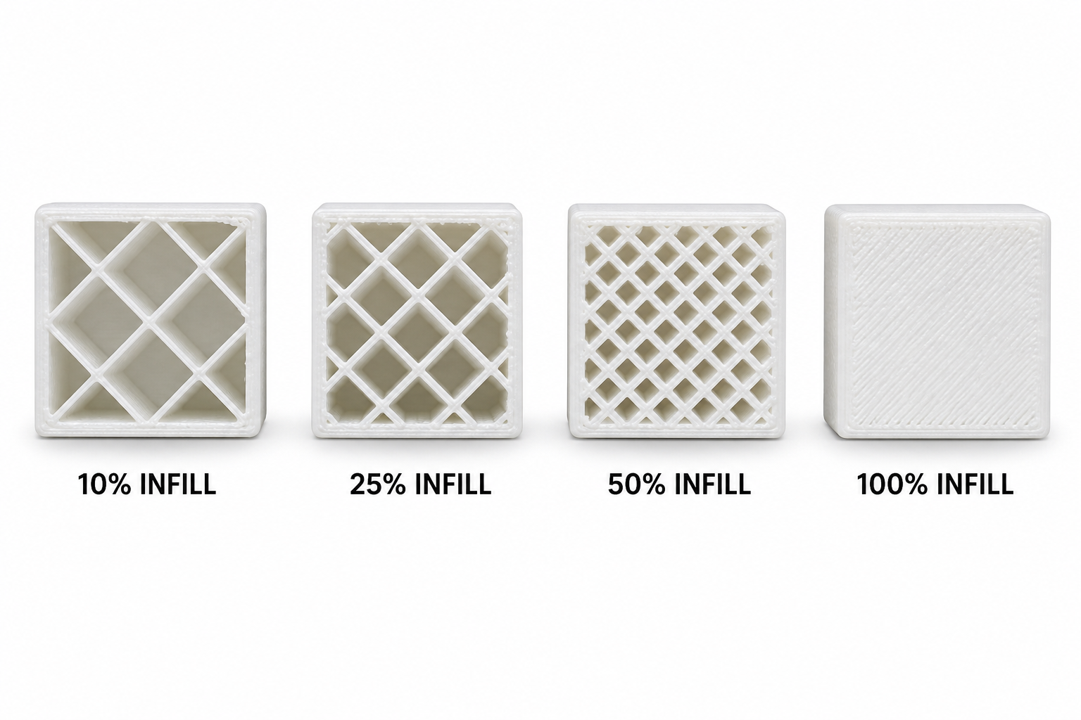 3d print infill density comparison