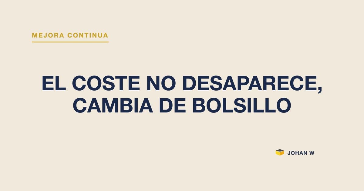 💸 El coste no desaparece, cambia de bolsillo