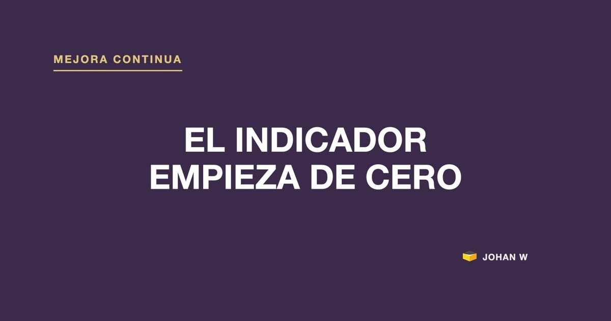 📉 El día que renombras, el indicador empieza de cero