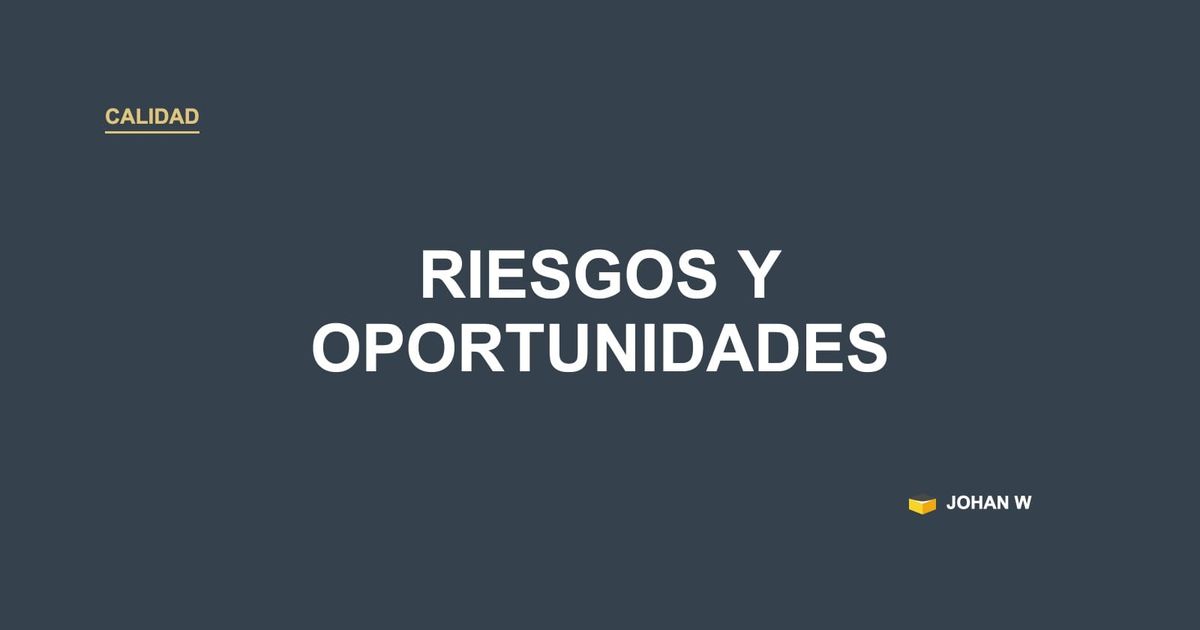 ⚖️ ISO 9001:2026 separa riesgos y oportunidades: por qué no es un cambio cosmético