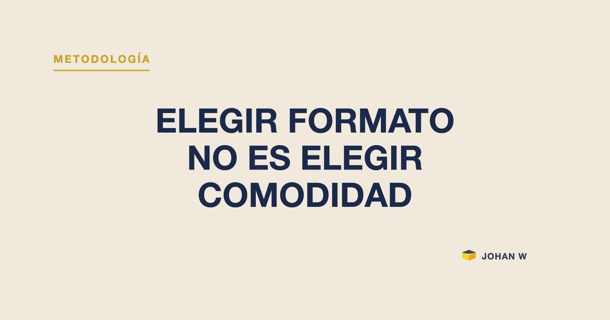 🎯 Elegir formato no es elegir comodidad: es elegir qué puede ocurrir en la sala