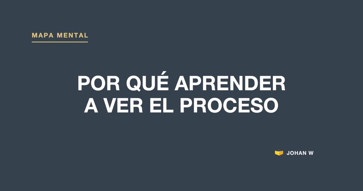 🗺️ Mapa mental: por qué aprender a ver el proceso