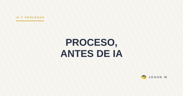 ¿Necesitas IA o necesitas un proceso más claro?
