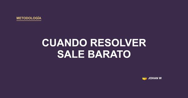 ♻️ Cuando resolver sale barato, nadie estandariza