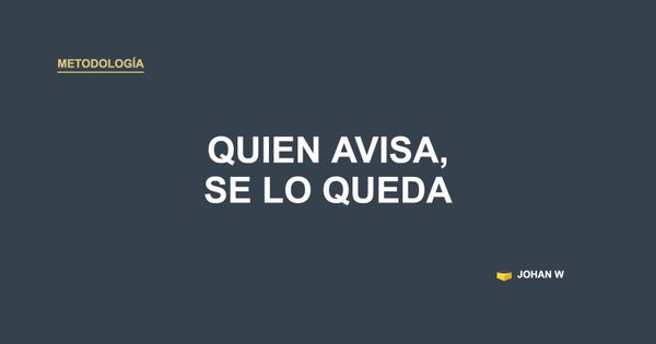🛟 Quien avisa, se lo queda