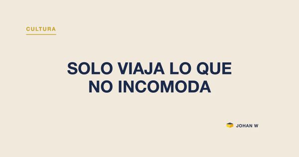 Solo viaja lo que no incomoda a quien decide