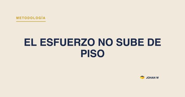 El esfuerzo no sube de piso