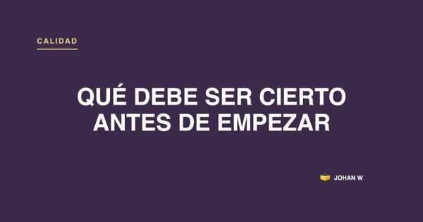 La frontera de aceptación: qué debe ser cierto antes de empezar