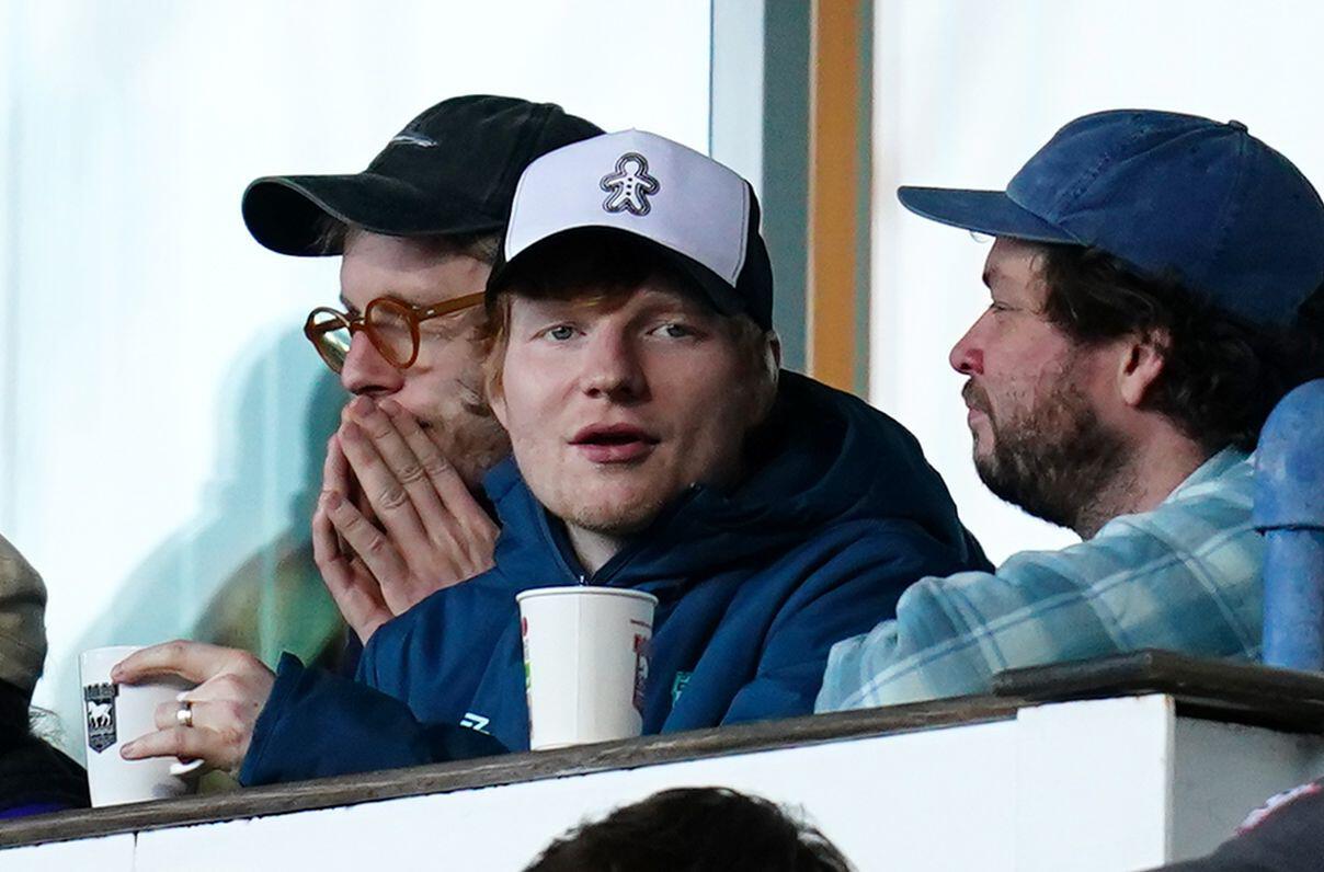 Ed Sheeran at an ITFC game at Portman Road