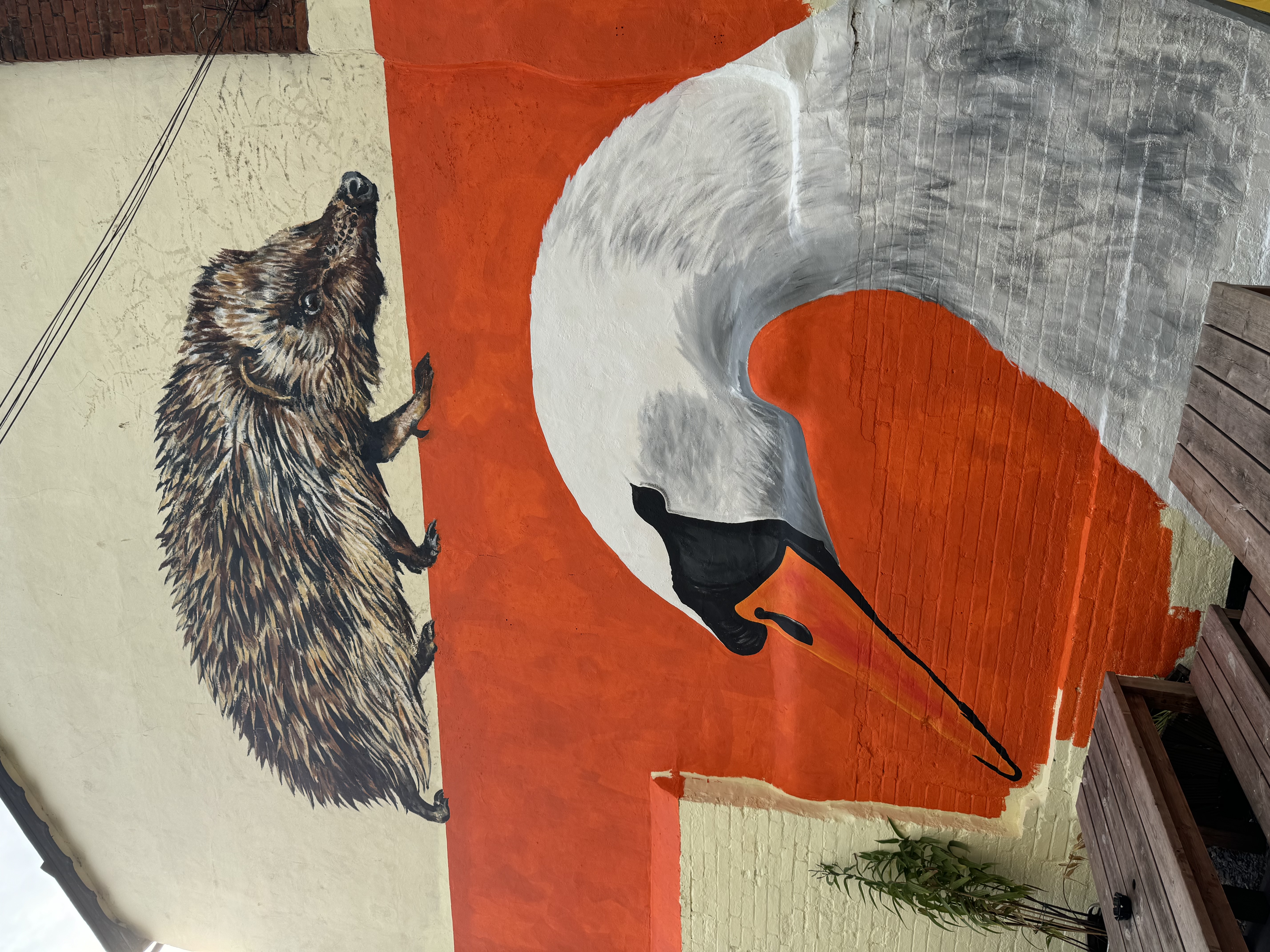 ‘Hedgehog Awareness Week’ mural by ATM Street Art in 2017