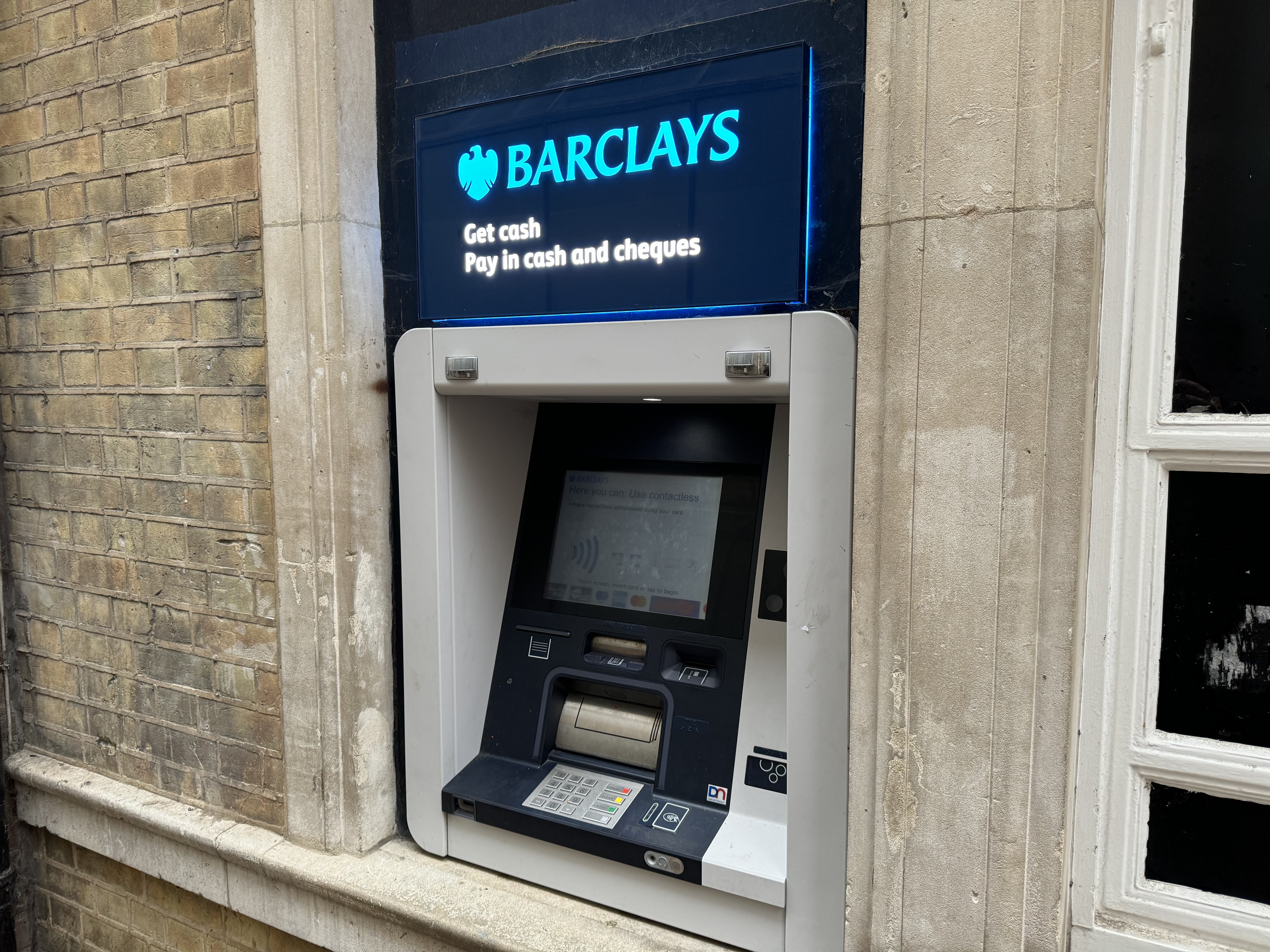 An ATM at Barclays in Ipswich town centre