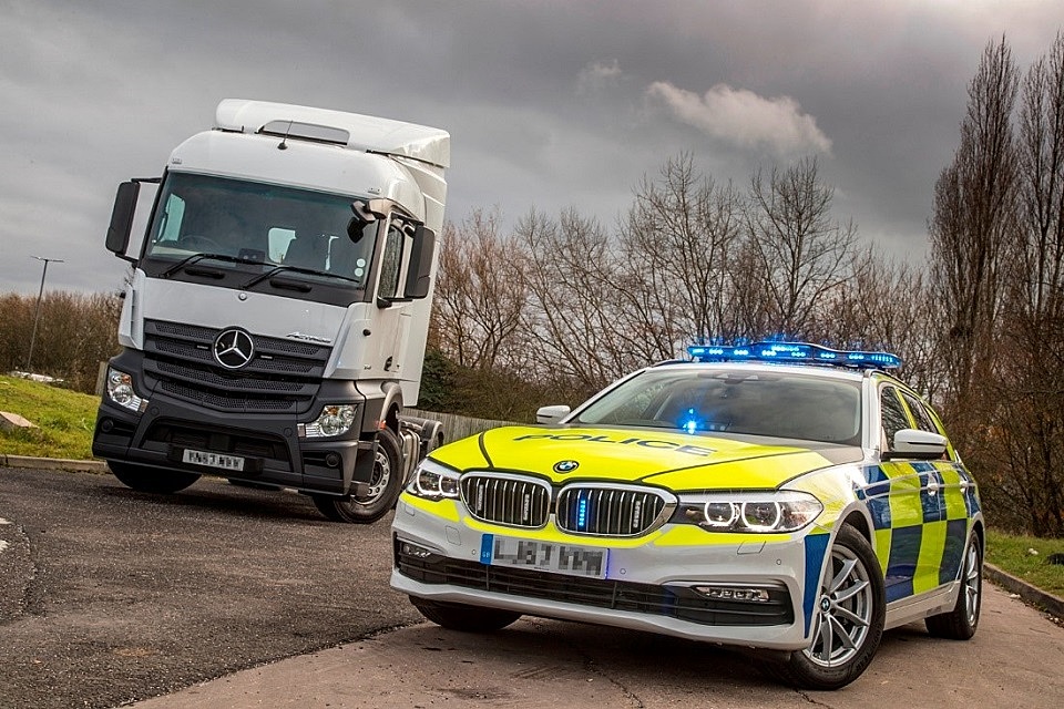 A HGV "supercab" provided to police by National Highways