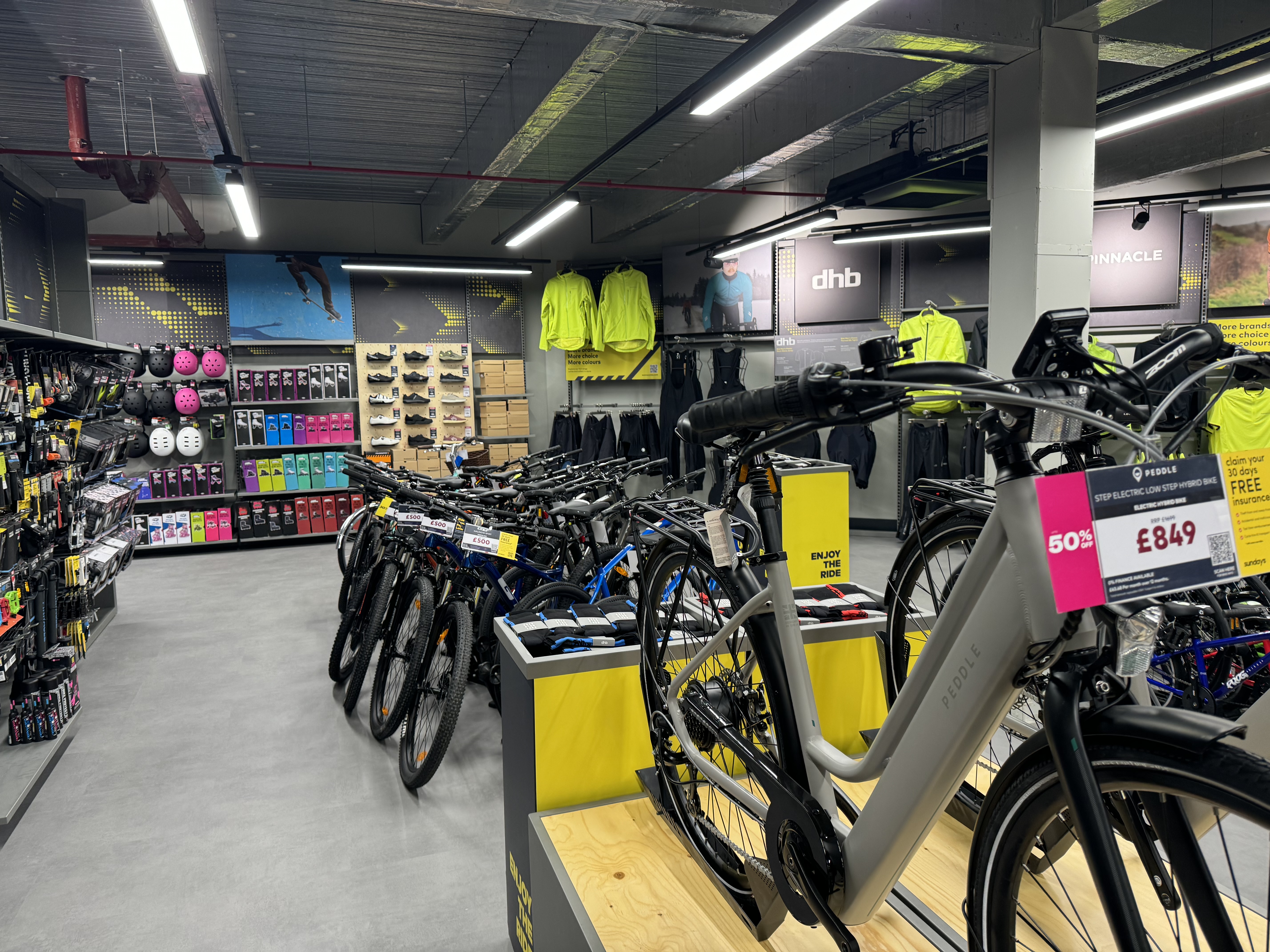 Evans Cycles unit at Sports Direct Buttermarket, Ipswich