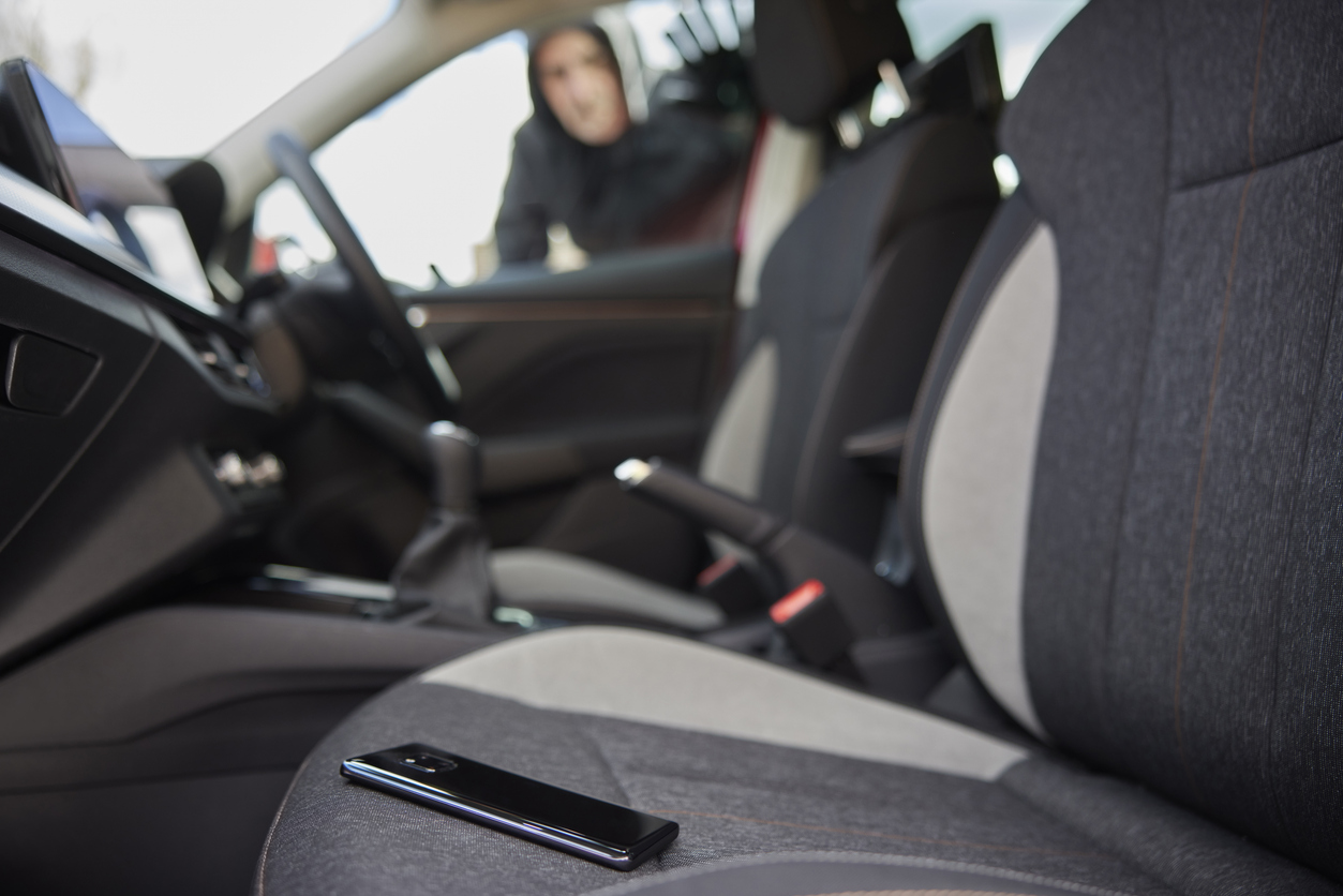 Car being broken into