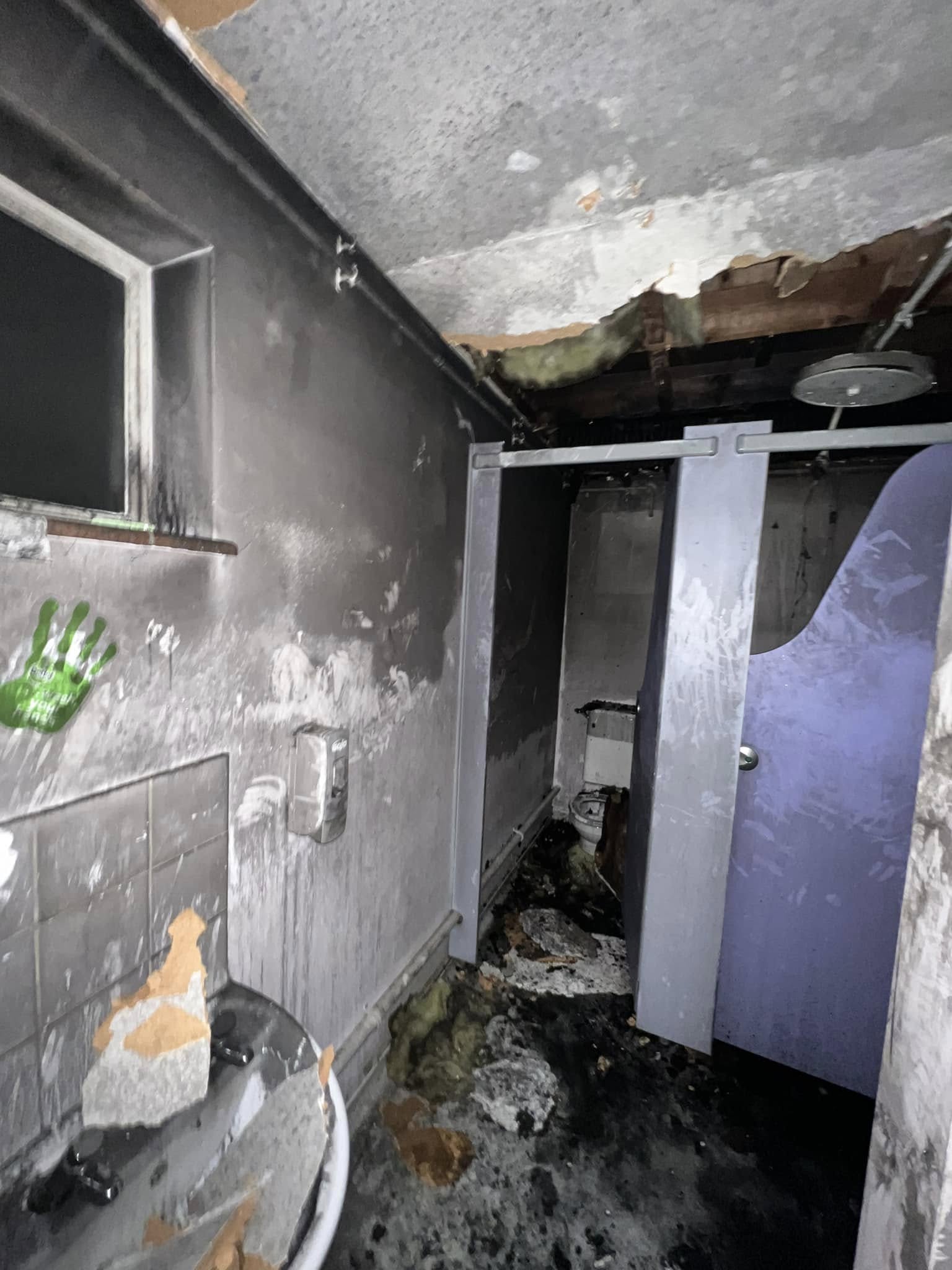 Otley Primary School toilets damaged by fire