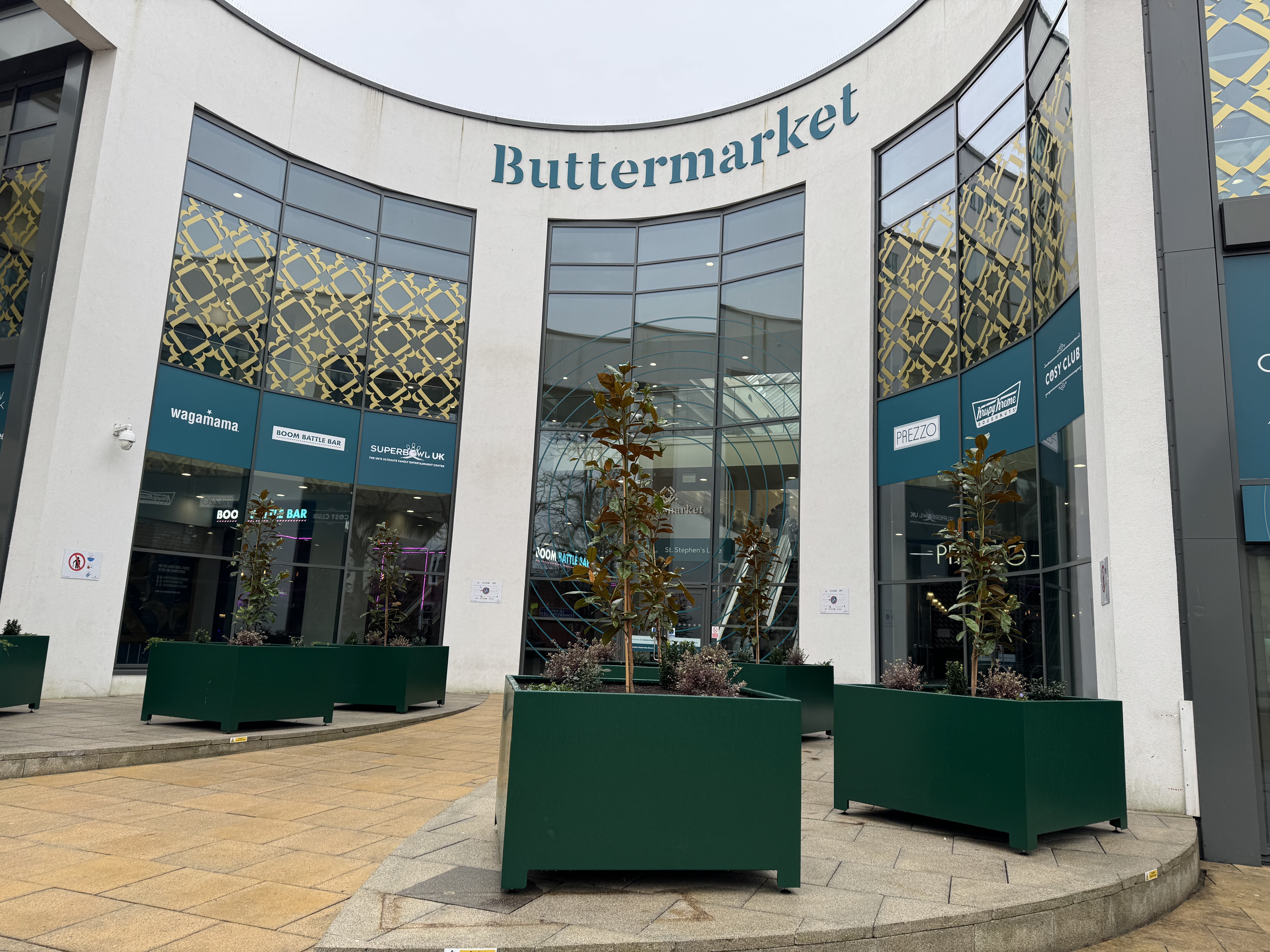The new Buttermarket shopping centre entrance
