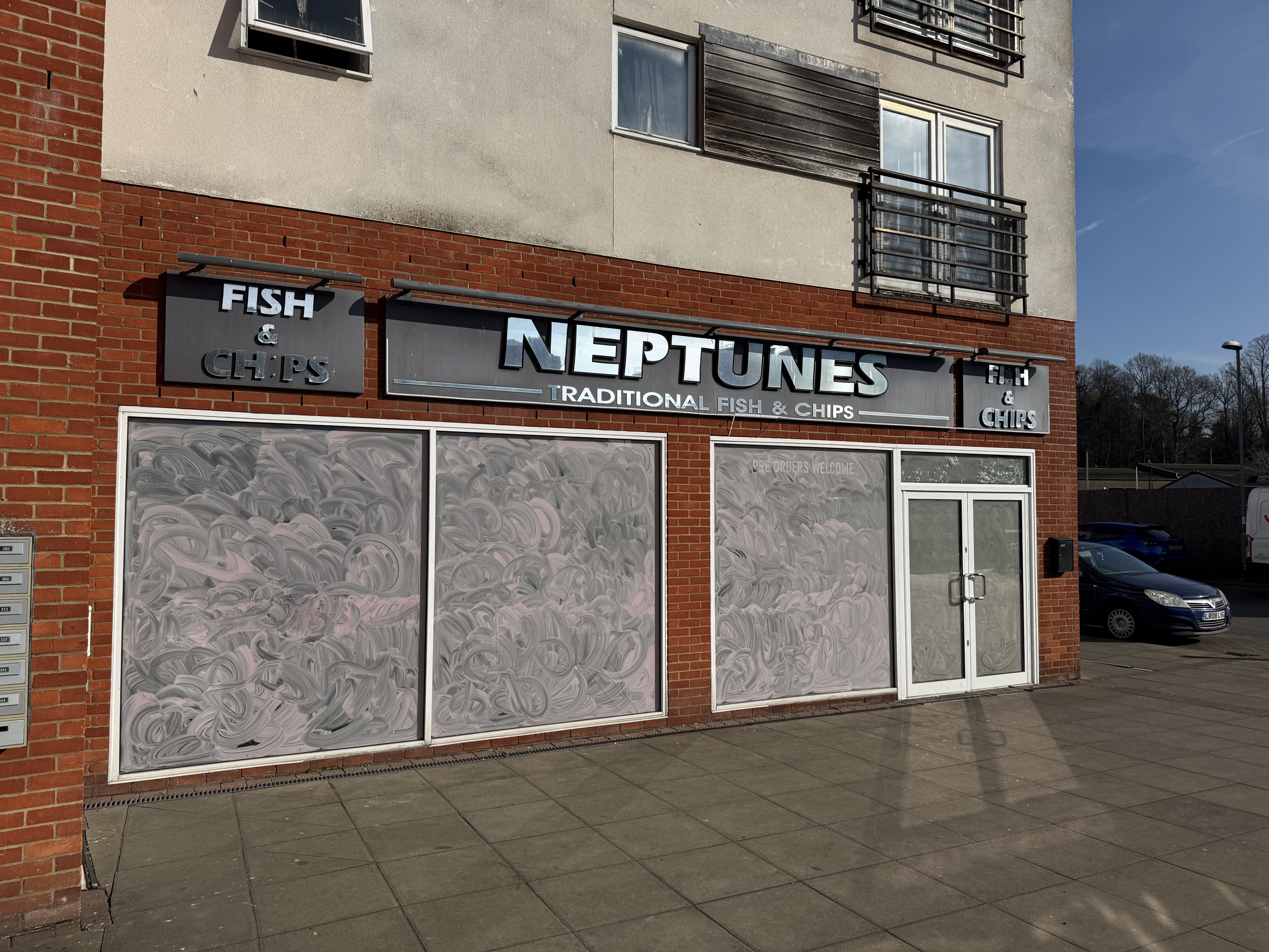 Former Neptune Fish & Chips restaurant on Duke Street in Ipswich