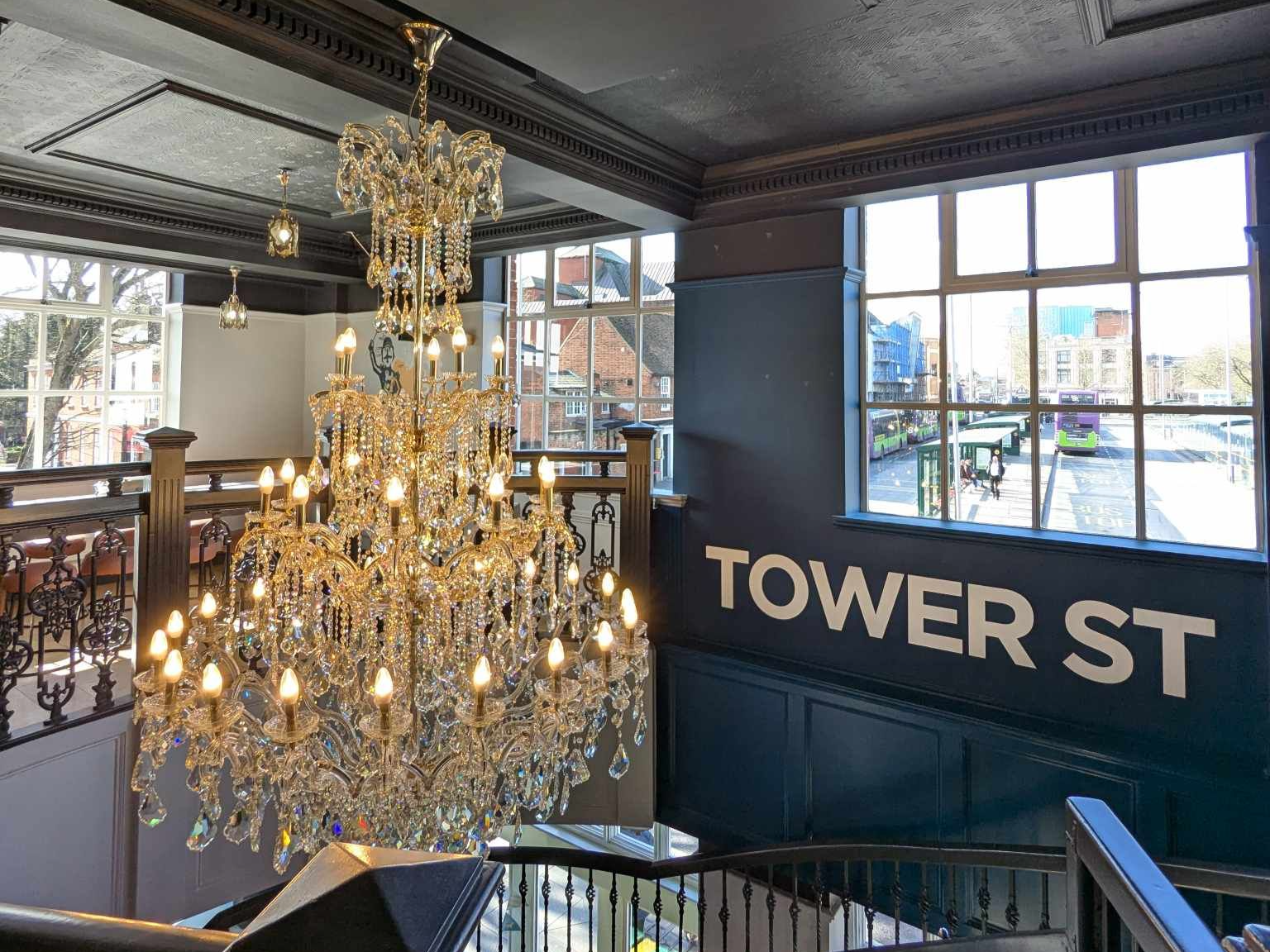 Chandelier at Tower Street Food Hall