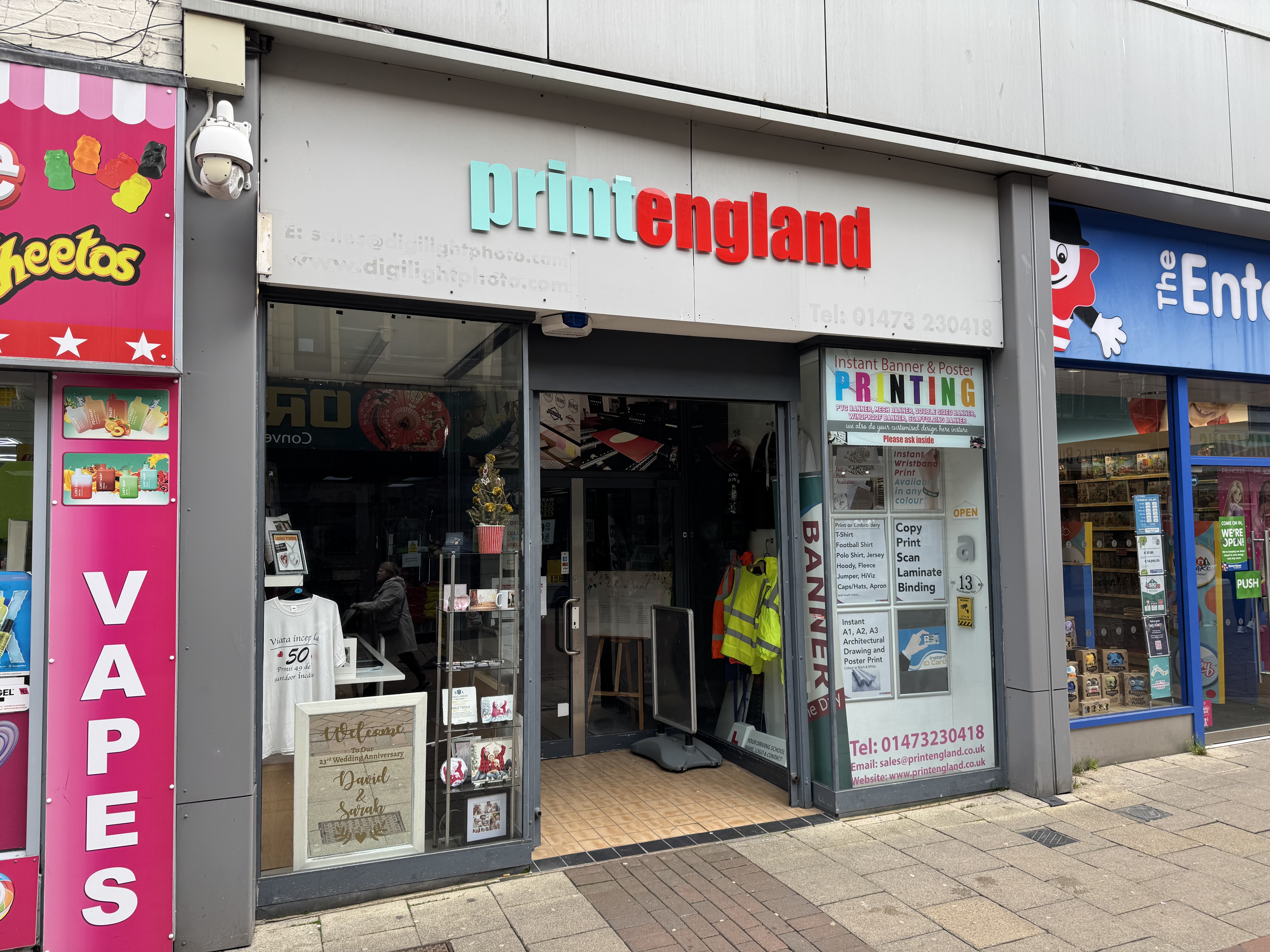 Print England on Carr Street in Ipswich