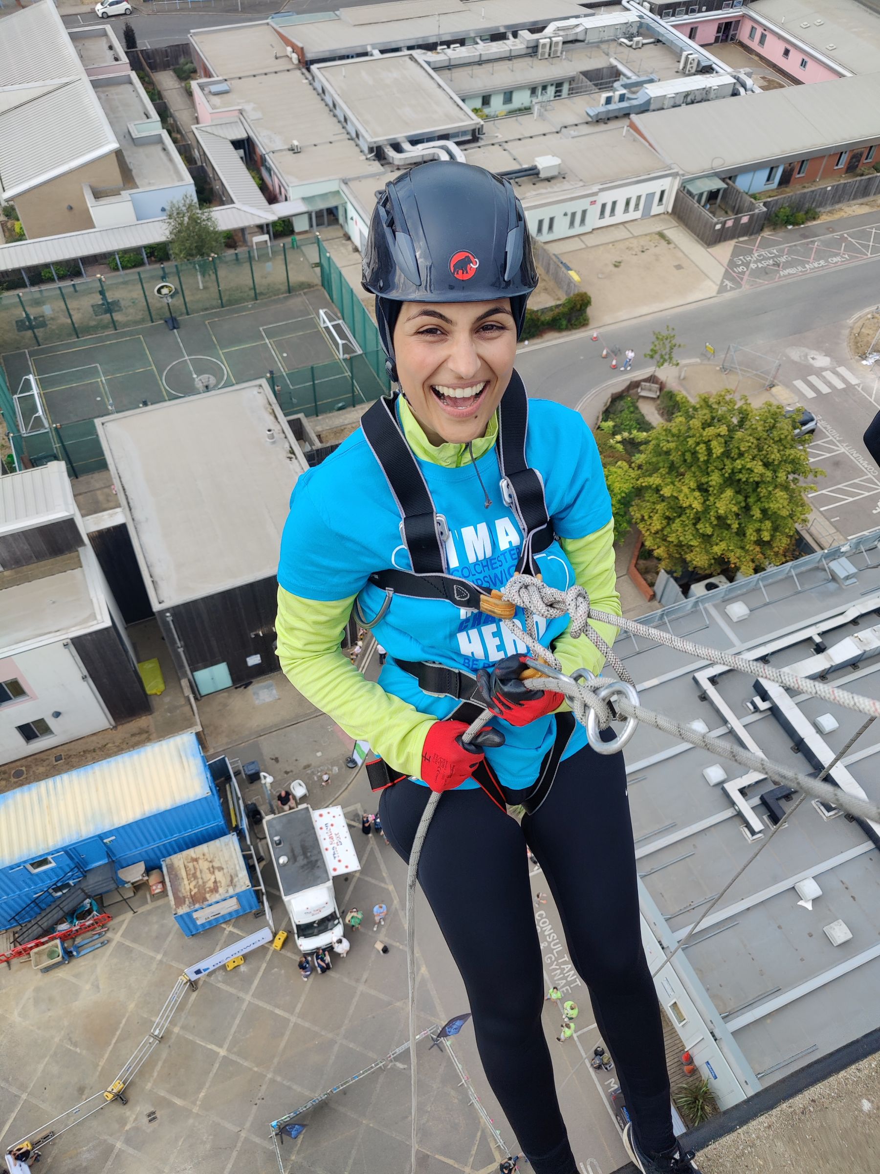 A brave abseiler at a previous Extreme Abseil event