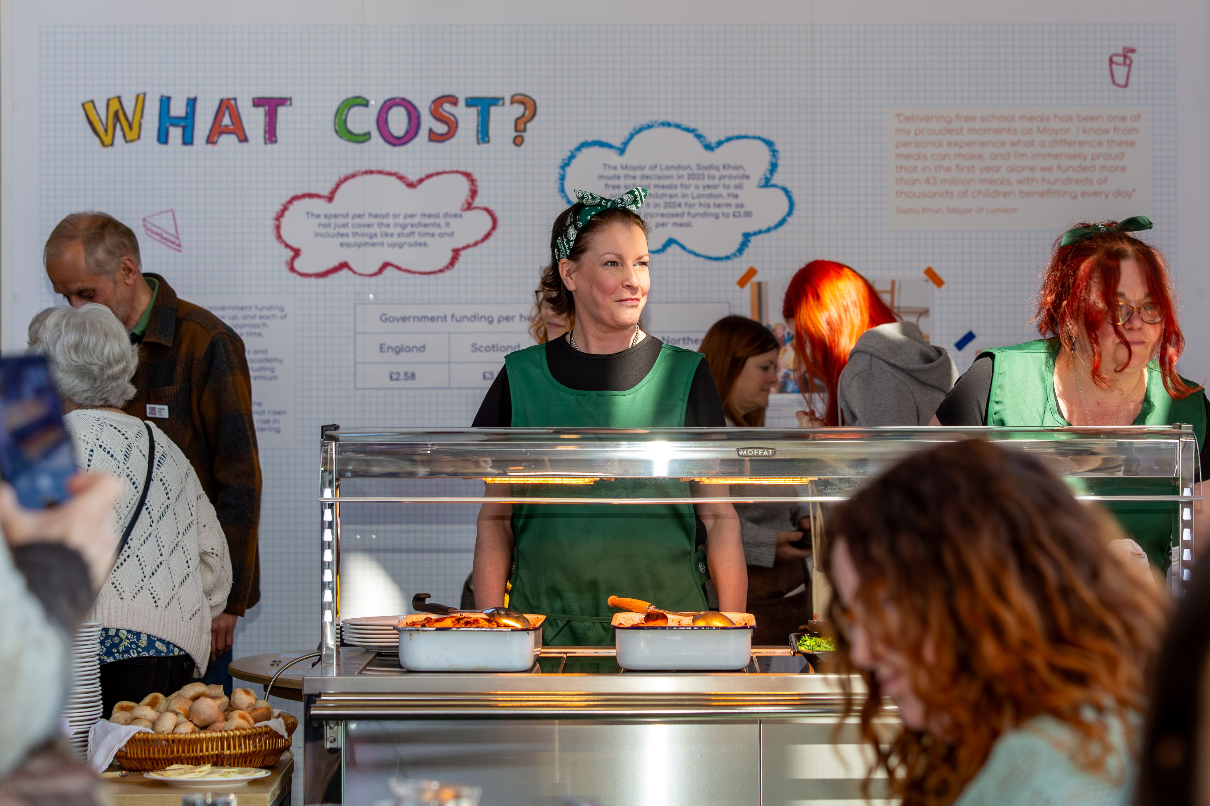 Food Museum dinner ladies serving traditional school dinners