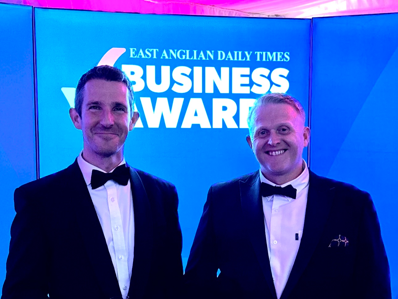 Greg and Pietro at the EADT Business Awards