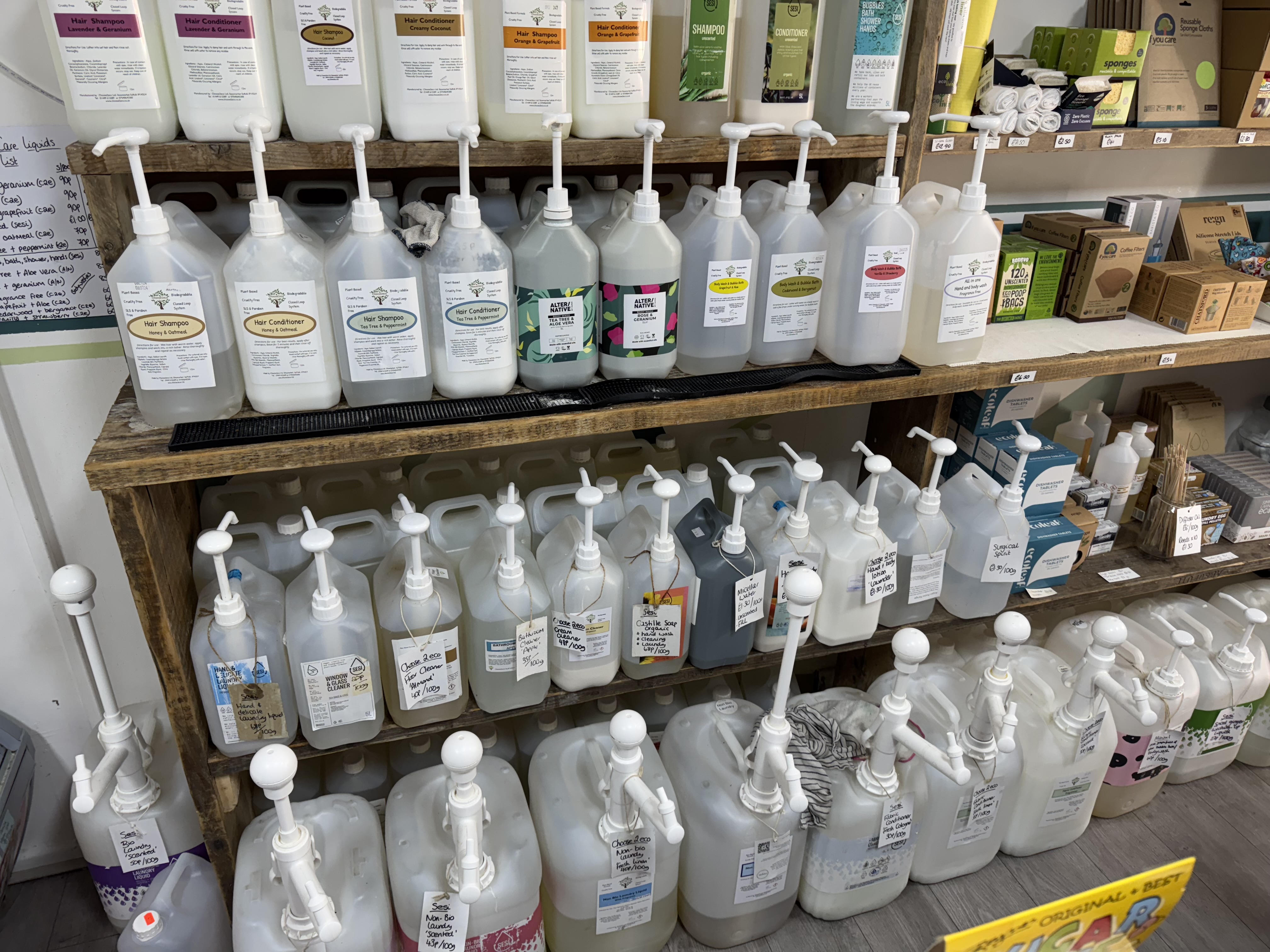 Vinegars, detergents, shampoos, conditioners and more